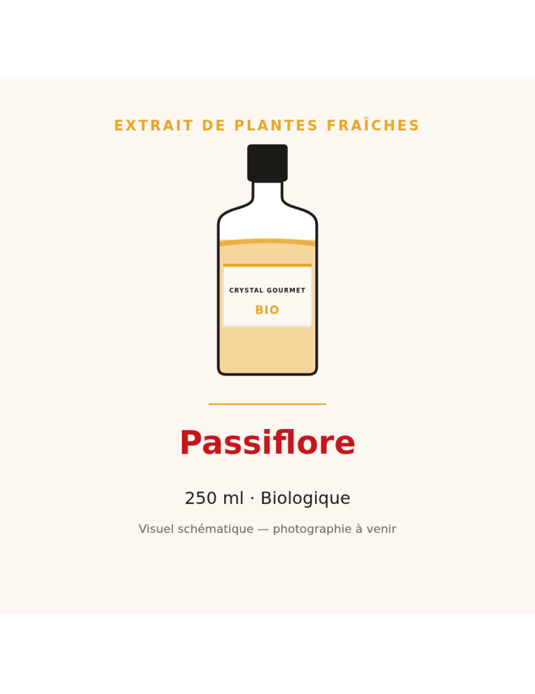 Extrait de plantes fraîches de Passiflore bio - 250 ml