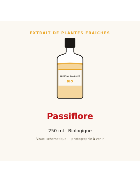 Extrait de plantes fraîches de Passiflore bio - 250 ml