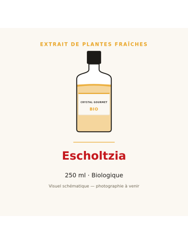 Extrait de plantes fraîches d'Escholtzia bio - 250 ml