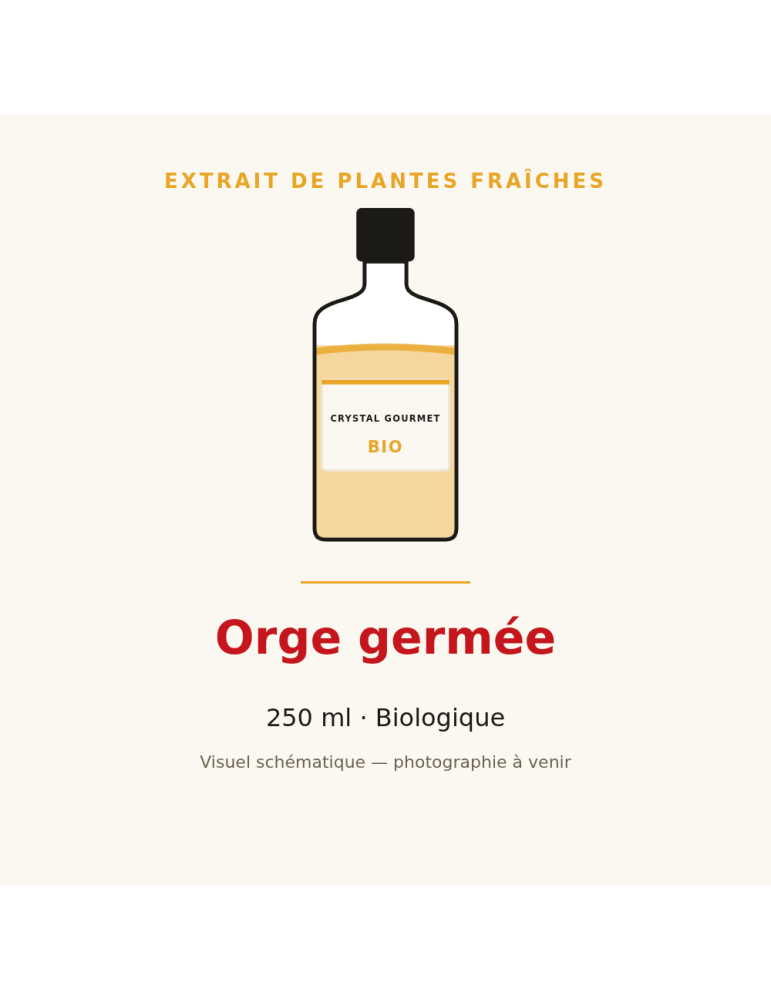 Extrait de plantes fraîches d'Orge germée bio - 250 ml