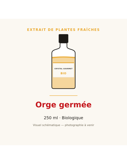 Extrait de plantes fraîches d'Orge germée bio - 250 ml