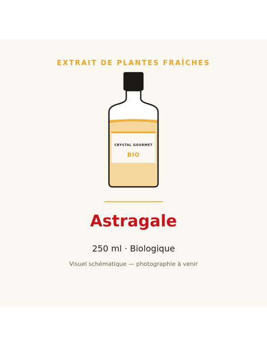 Extrait de plantes fraîches d'Astragale bio - 250 ml