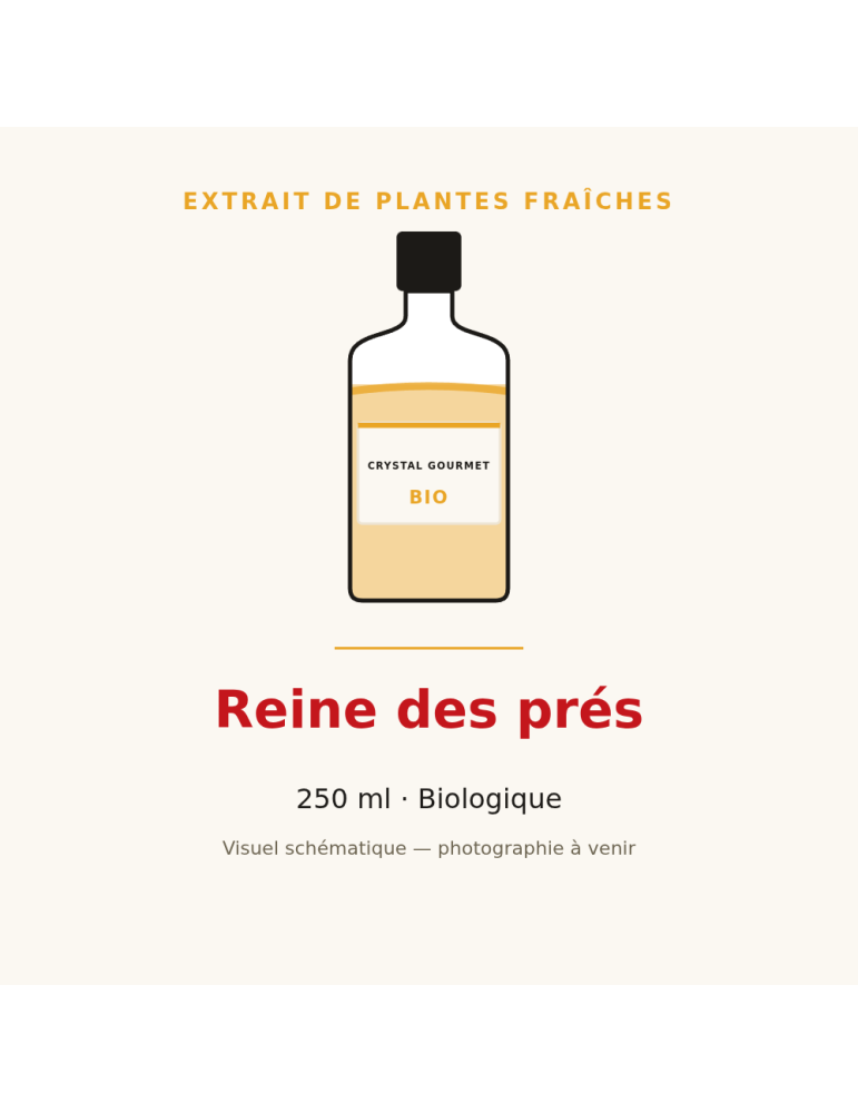 Extrait de plantes fraîches de Reine des prés bio - 250 ml