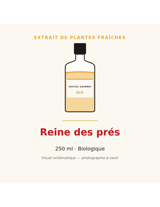 Extrait de plantes fraîches de Reine des prés bio - 250 ml