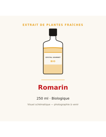 Extrait de plantes fraîches de Romarin bio - 250 ml