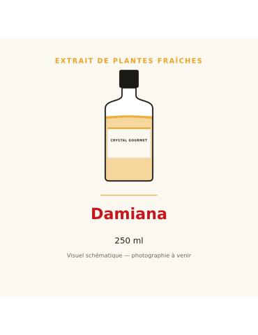 Extrait de plantes fraîches de Damiana - 250 ml