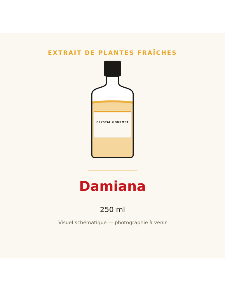 Extrait de plantes fraîches de Damiana - 250 ml