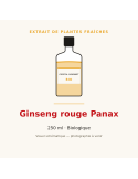 Extrait de plantes fraîches de Ginseng rouge Panax bio - 250 ml
