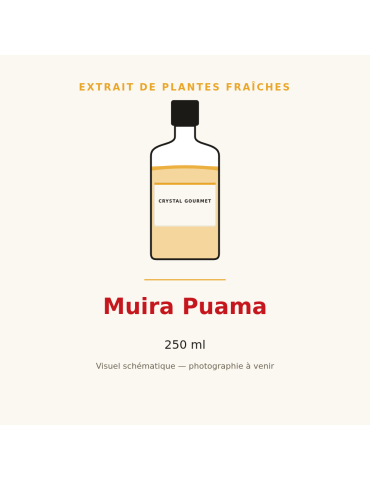 Extrait de plantes fraîches de Muira Puama - 250 ml