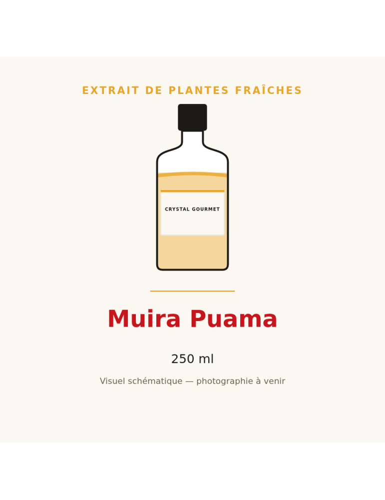 Extrait de plantes fraîches de Muira Puama - 250 ml