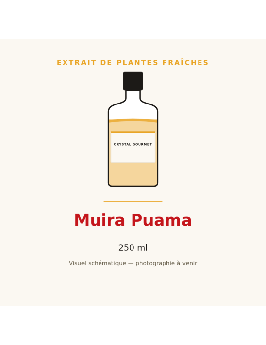 Extrait de plantes fraîches de Muira Puama - 250 ml