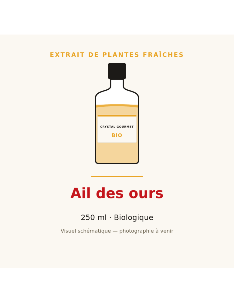 Extrait de plantes fraîches d'Ail des ours bio - 250 ml