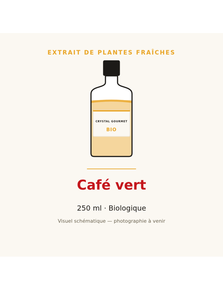 Extrait de plantes fraîches de Café vert bio - 250 ml