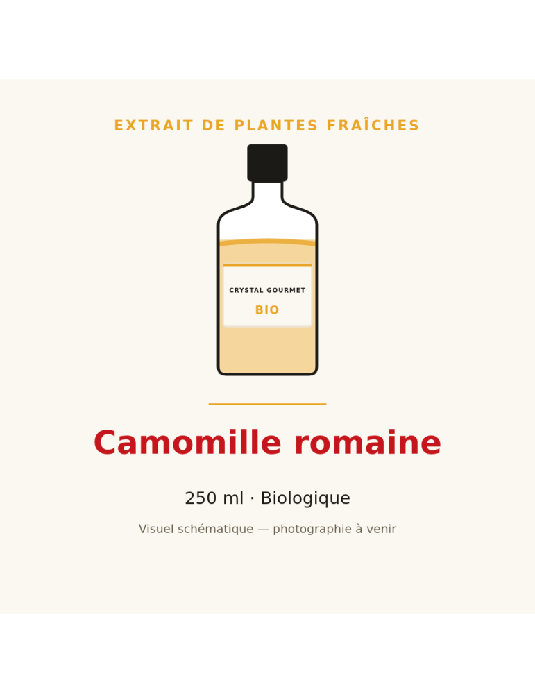 Extrait de plantes fraîches de Camomille romaine bio - 250 ml