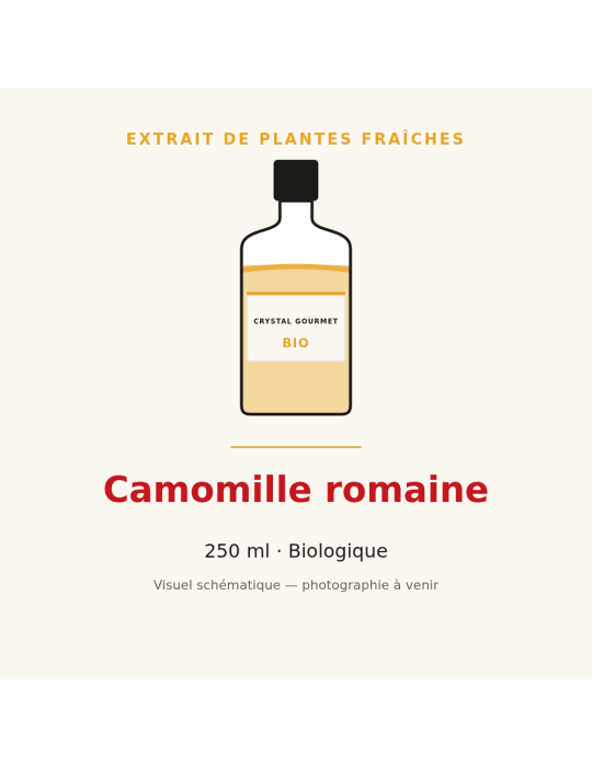 Extrait de plantes fraîches de Camomille romaine bio - 250 ml