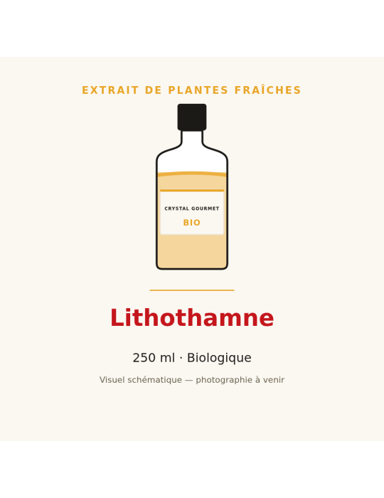 Extrait de plantes fraîches de Lithothamne bio - 250 ml