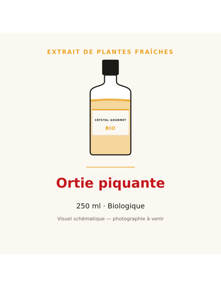 Extrait de plantes fraîches d'Ortie piquante bio - 250 ml