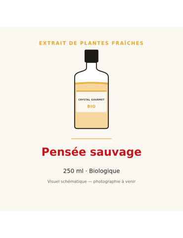Extrait de plantes fraîches de Pensée sauvage bio - 250 ml
