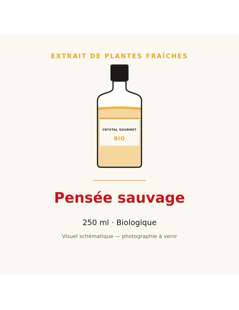 Extrait de plantes fraîches de Pensée sauvage bio - 250 ml