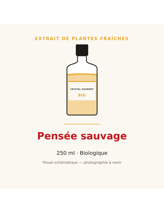 Extrait de plantes fraîches de Pensée sauvage bio - 250 ml