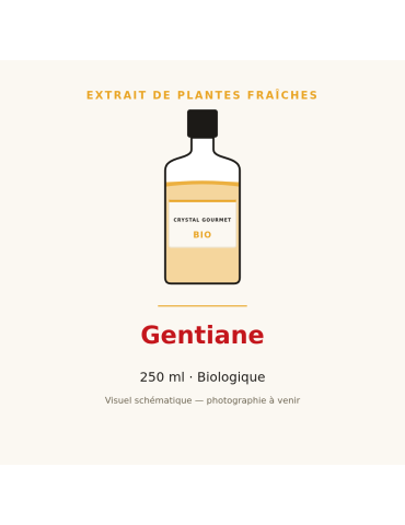 Extrait de plantes fraîches de Gentiane bio - 250 ml