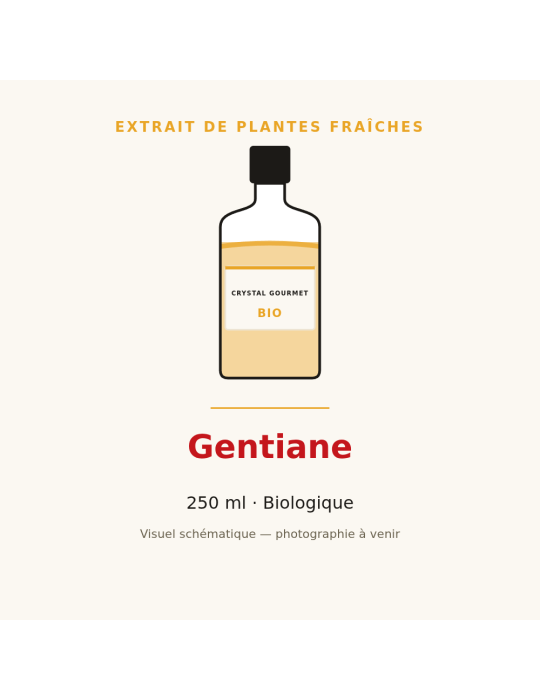 Extrait de plantes fraîches de Gentiane bio - 250 ml