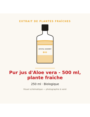 Pur jus d'Aloe vera bio - 500 ml