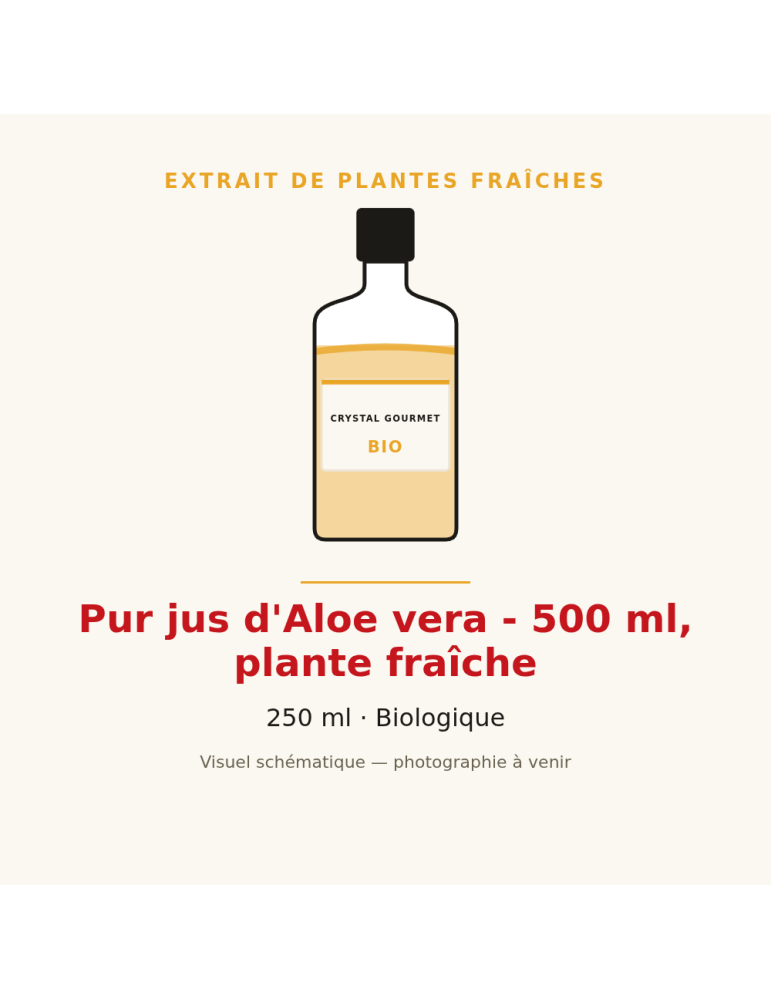 Pur jus d'Aloe vera bio - 500 ml
