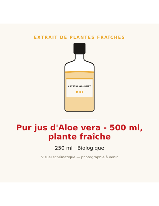 Pur jus d'Aloe vera bio - 500 ml