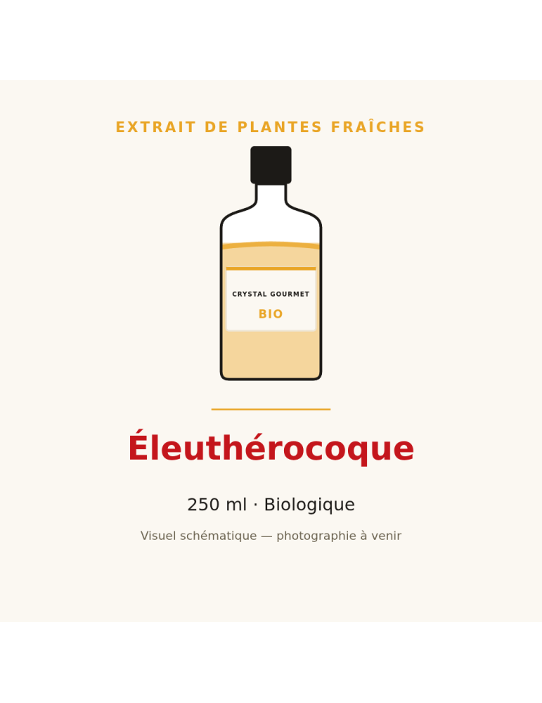Extrait de plantes fraîches d'Éleuthérocoque bio - 250 ml
