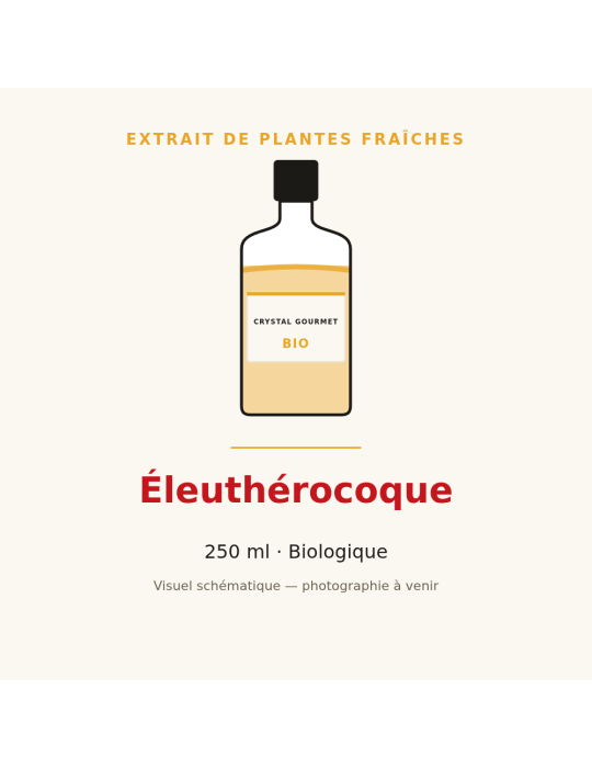 Extrait de plantes fraîches d'Éleuthérocoque bio - 250 ml