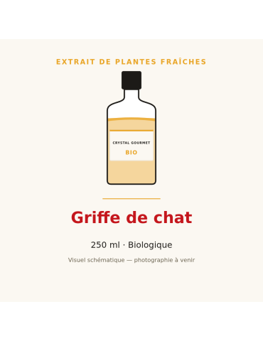 Extrait de plantes fraîches de Griffe de chat bio - 250 ml