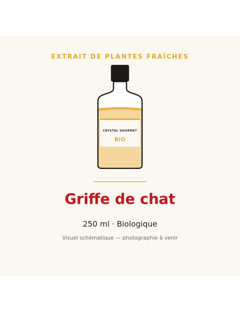 Extrait de plantes fraîches de Griffe de chat bio - 250 ml
