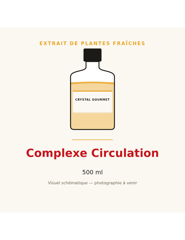 Complexe Circulation - 500 ml, extrait de plantes fraîches