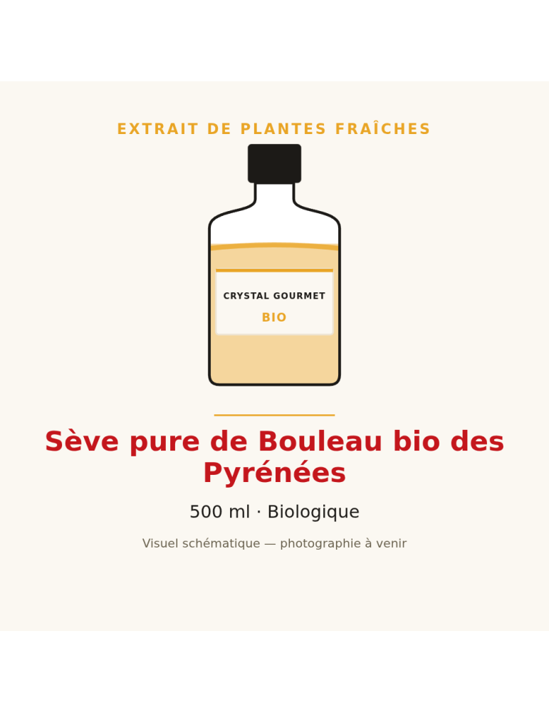 Sève pure de Bouleau bio des Pyrénées - 500 ml