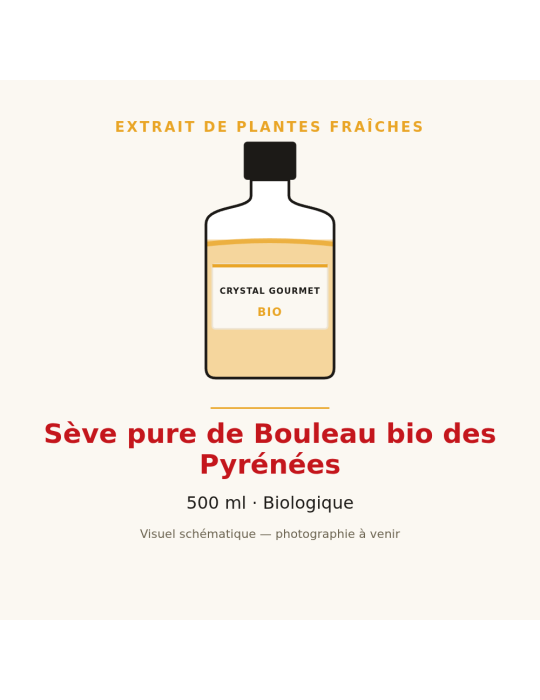 Sève pure de Bouleau bio des Pyrénées - 500 ml