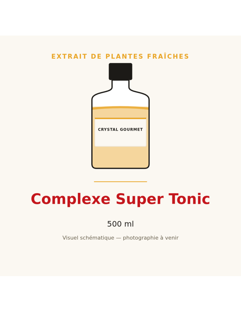 Complexe Super Tonic - 500 ml, extrait de plantes fraîches