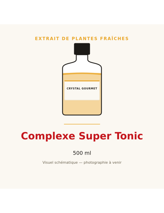 Complexe Super Tonic - 500 ml, extrait de plantes fraîches