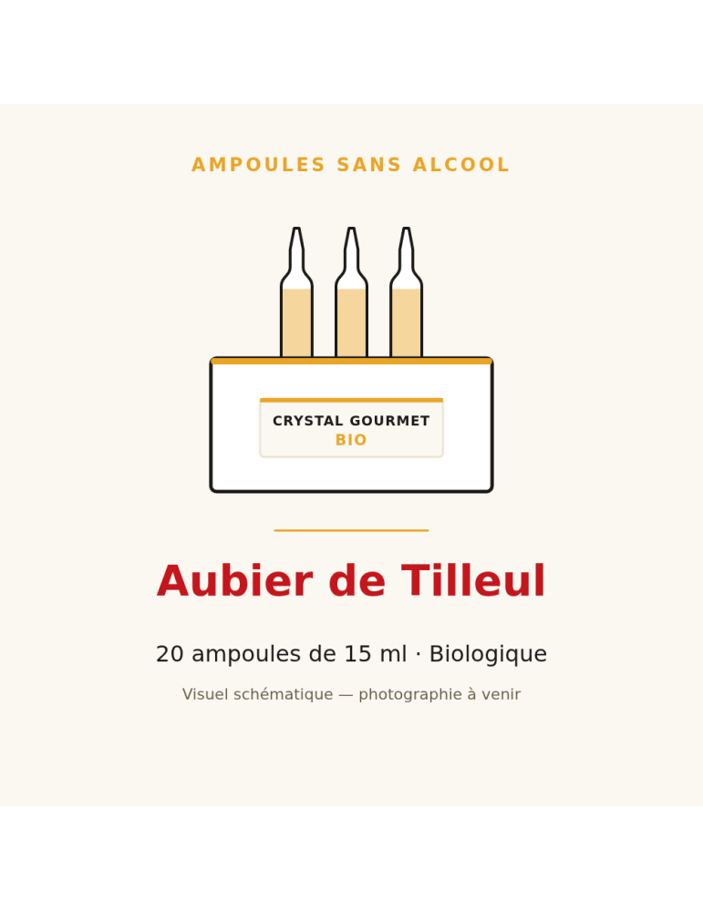 Aubier de Tilleul bio en ampoules - 20 ampoules de 15 ml