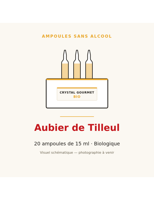Aubier de Tilleul bio en ampoules - 20 ampoules de 15 ml