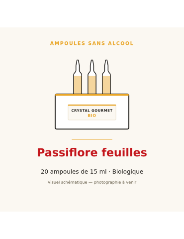 Passiflore feuilles bio en ampoules - 20 x 15 ml