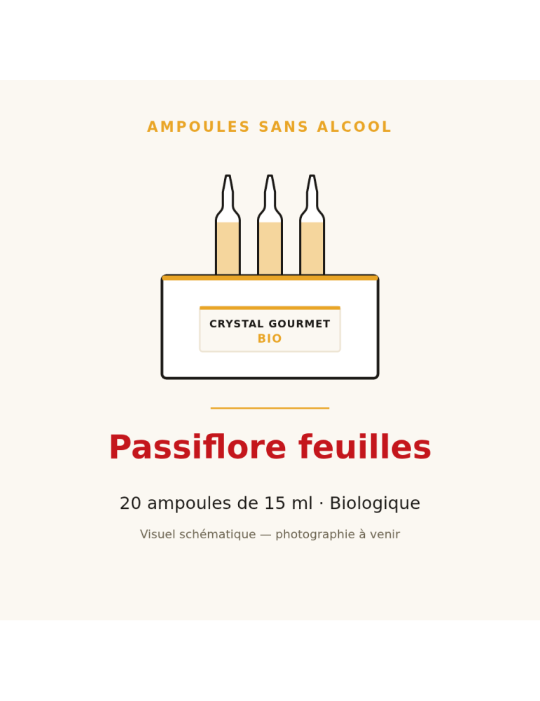 Passiflore feuilles bio en ampoules - 20 x 15 ml