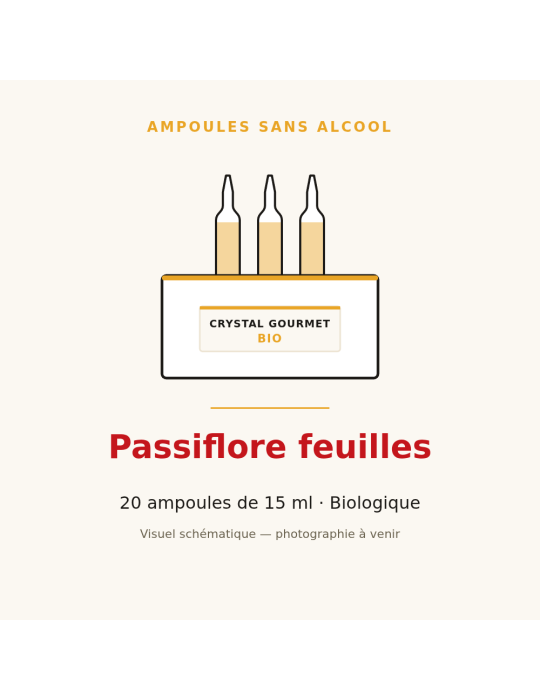 Passiflore feuilles bio en ampoules - 20 x 15 ml