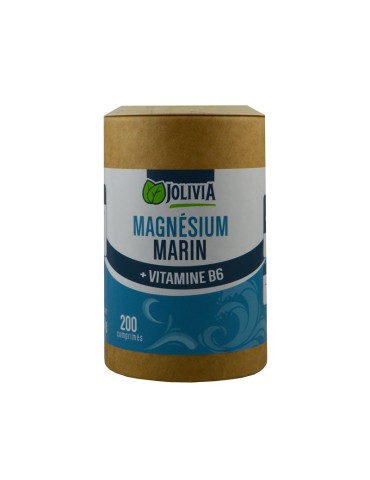 Magnésium Marin et Vitamine B6 - 200 Comprimés | Crystal Gourmet