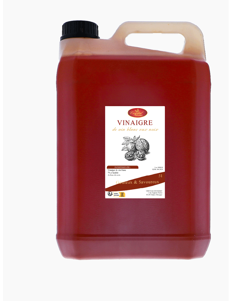 Vinaigre de Vin blanc aromatisé à la noix