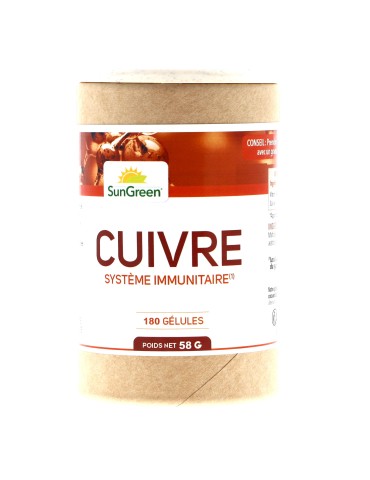 Cuivre - 180 Gélules de 2000 µg | Crystal Gourmet