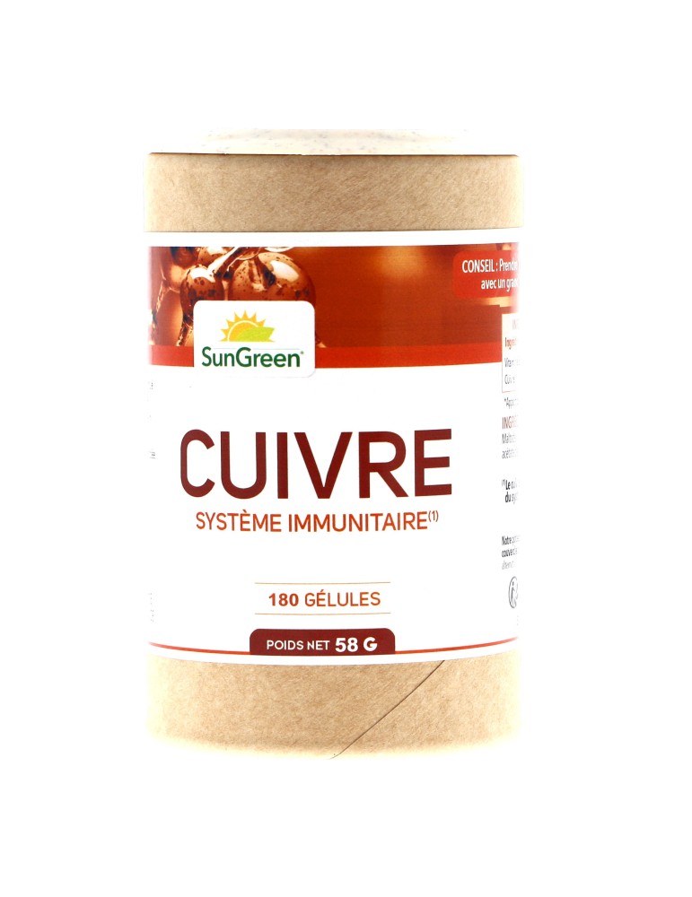 Cuivre - 180 Gélules de 2000 µg | Crystal Gourmet