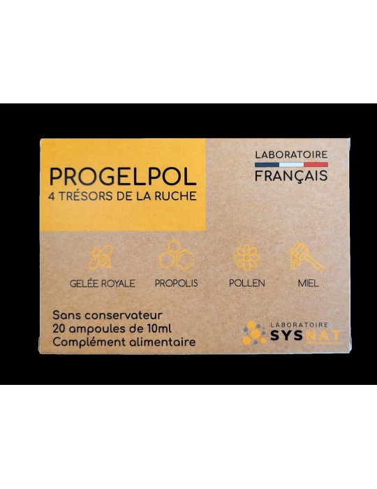 Progelpol gelée royale propolis pollen miel - 20 ampoules