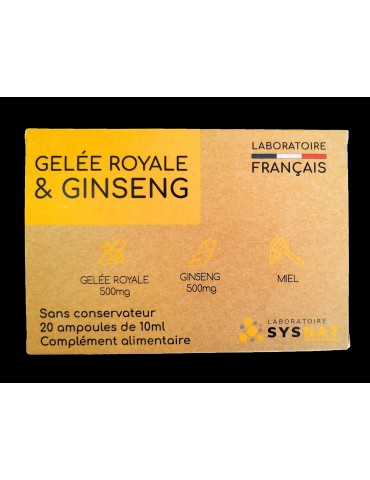 Ginseng et gelée royale - 20 ampoules | Crystal Gourmet