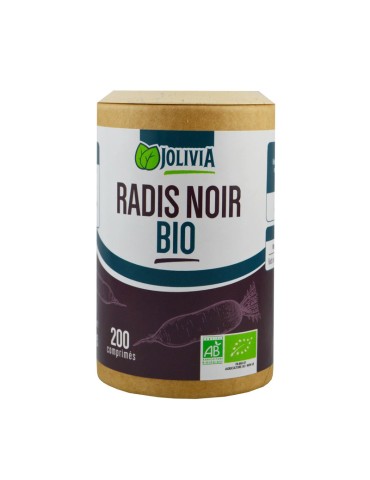 Radis noir Bio - 200 comprimés de 400 mg | Crystal Gourmet
